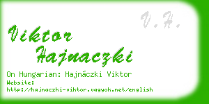 viktor hajnaczki business card