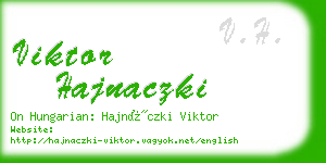 viktor hajnaczki business card